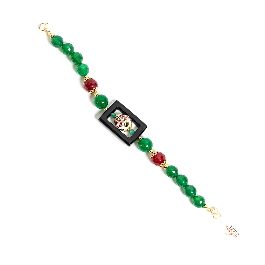 Bracciale Salina verde quadro