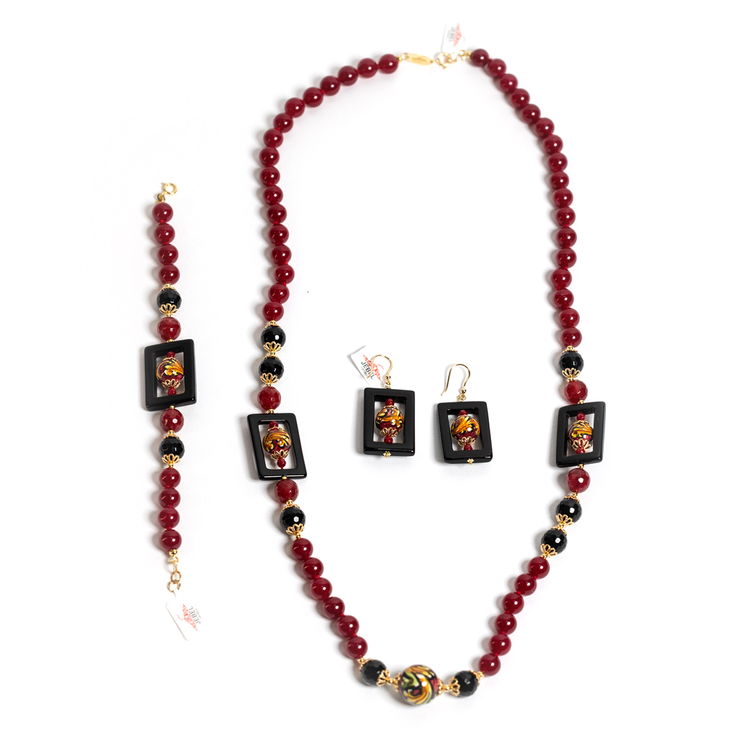 Parure Sciacca quadro Rossa