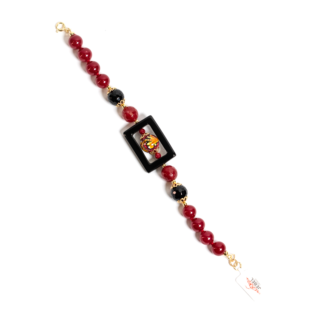 Bracciale Sciacca quadro rosso